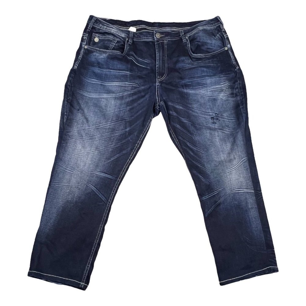 BUFFALO DAVID BITTON Jeans 42x26 Men's Ash X Slim Stretch Dark Blue Distressed